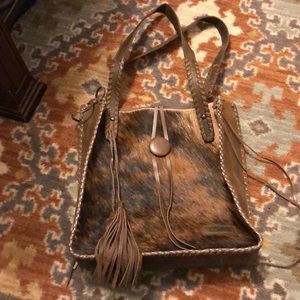 Cowhide leather purse